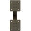 sofabordsben X-formet 2 stk. naturstål 28 x (42-43) cm stål