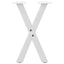 sofabordsben X-formet 2 stk. hvid 38 x (42-43) cm stål