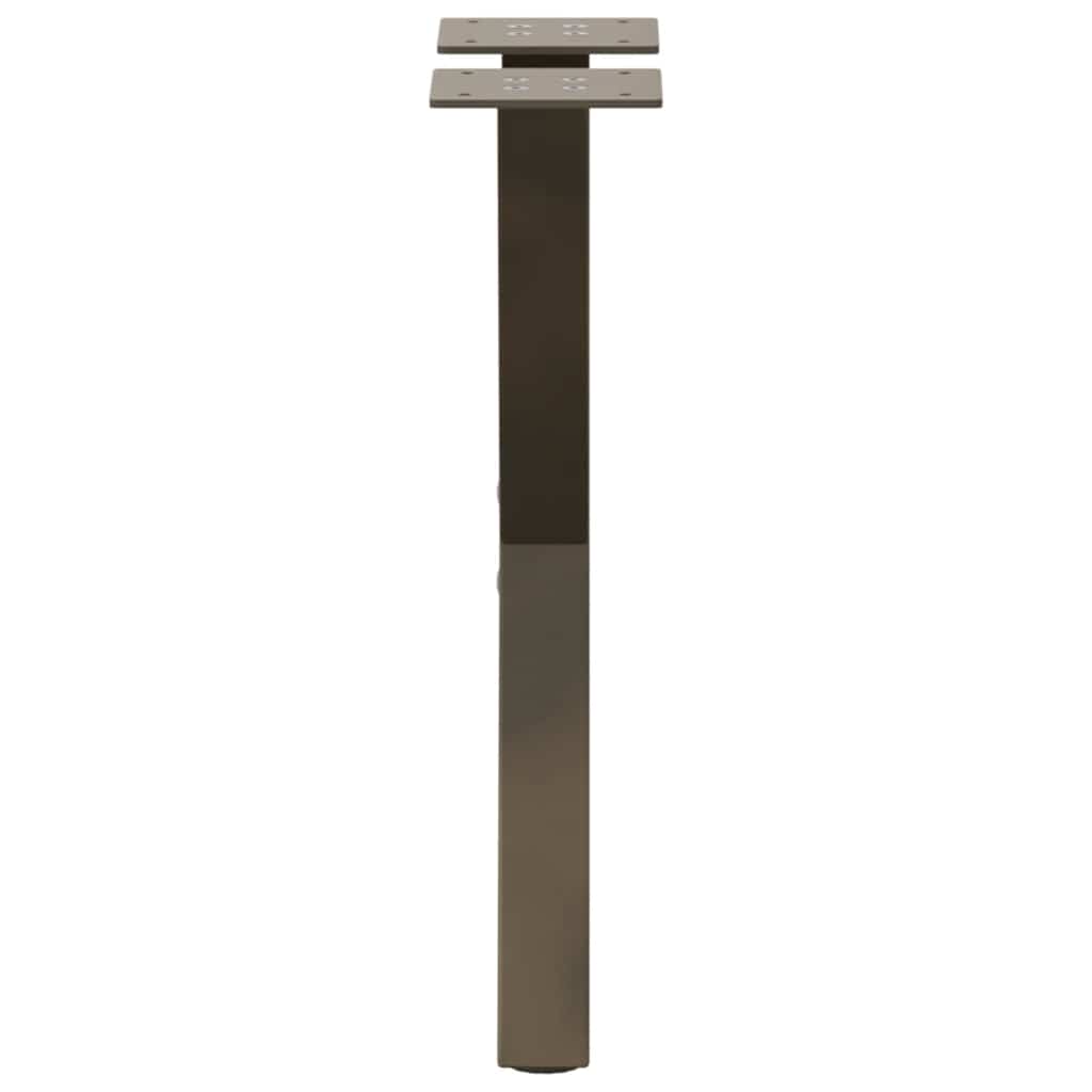 sofabordsben X-formet 2 stk. naturstål 38 x (42-43) cm stål