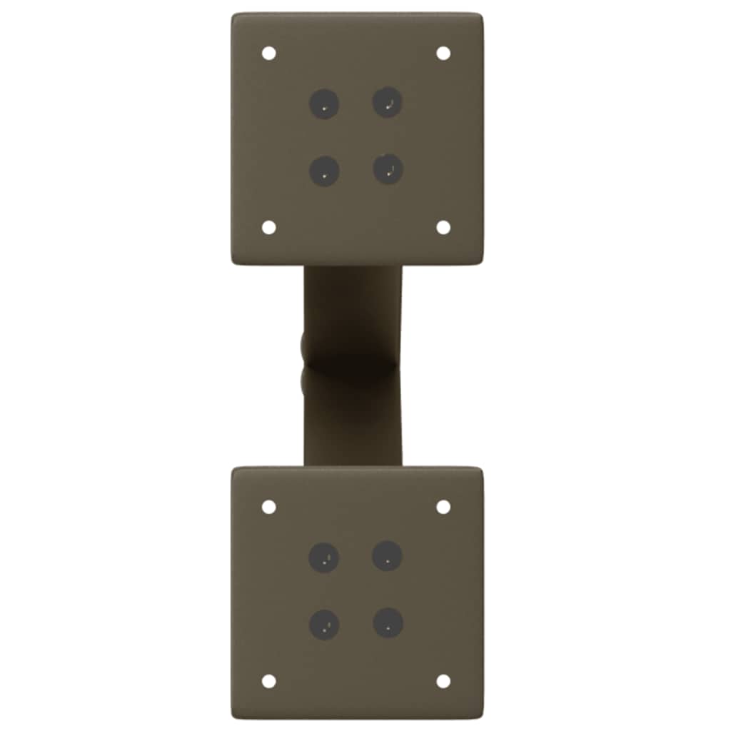 sofabordsben X-formet 2 stk. naturstål 38 x (42-43) cm stål