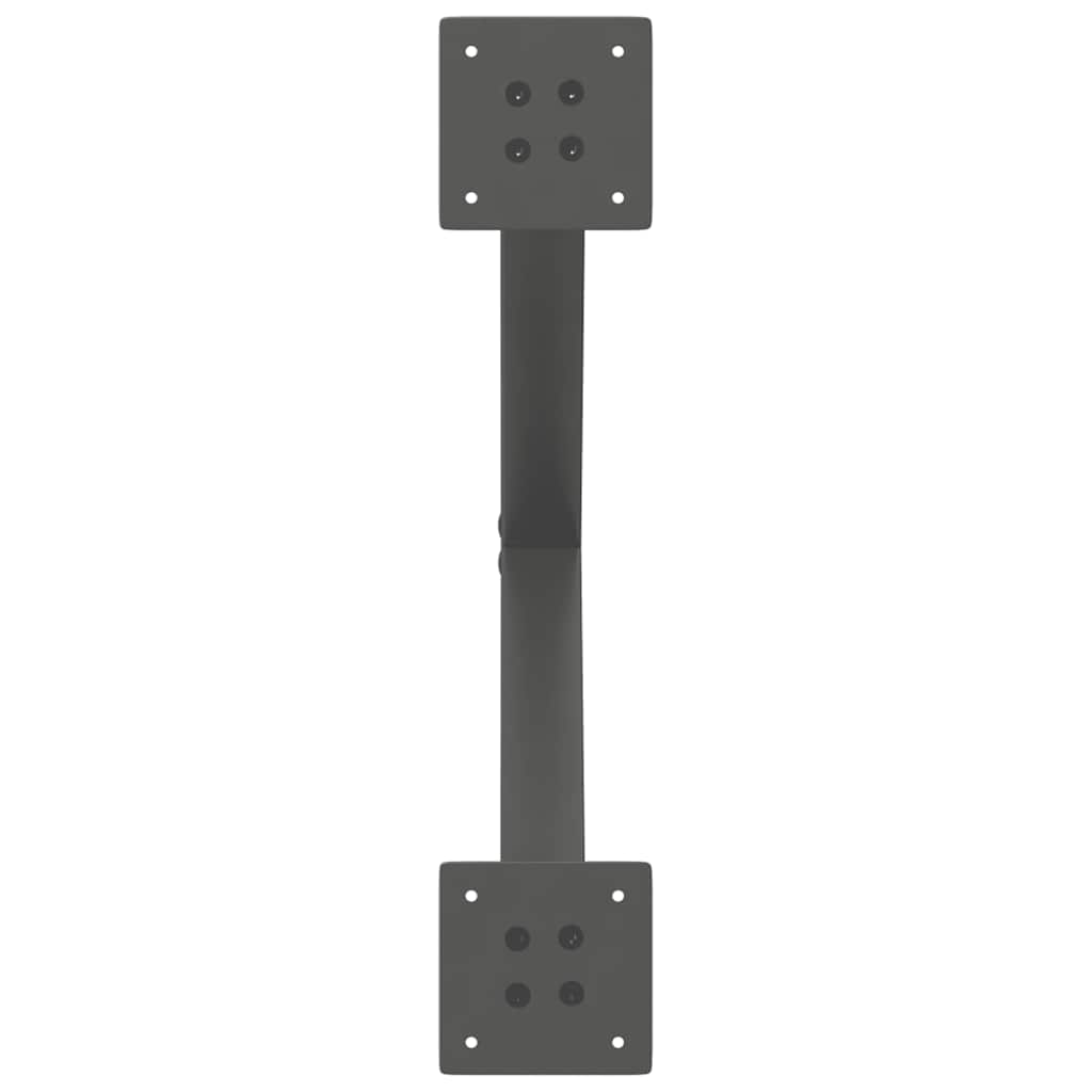 sofabordsben X-formet 2 stk. antracit 50x(42-43) cm stål