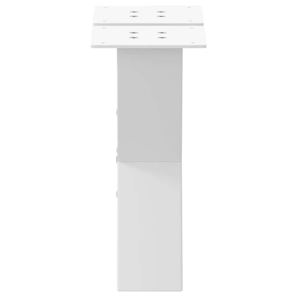sofabordsben X-formet 2 stk. hvid 40x(30-31) cm stål