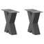 sofabordsben X-formet 2 stk. antracit 40x(30-31) cm stål