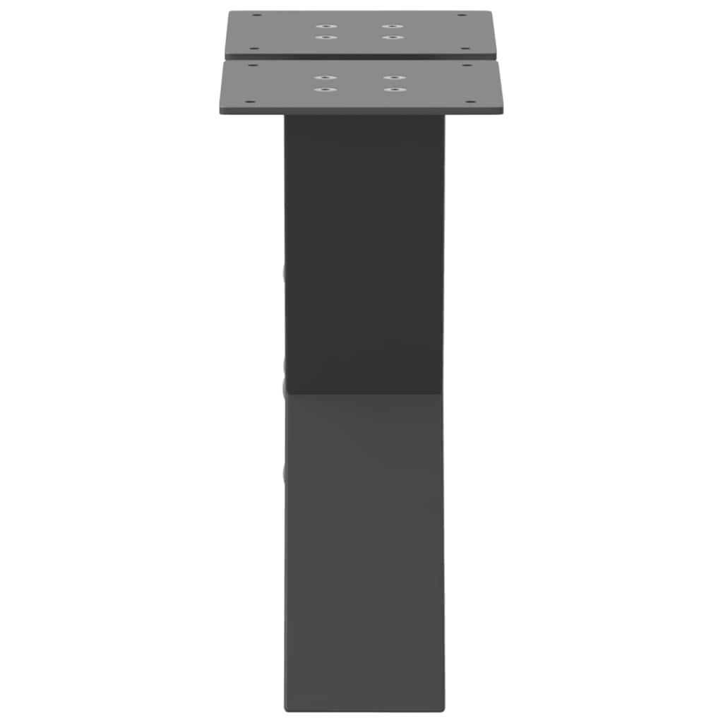 sofabordsben X-formet 2 stk. antracit 40x(30-31) cm stål