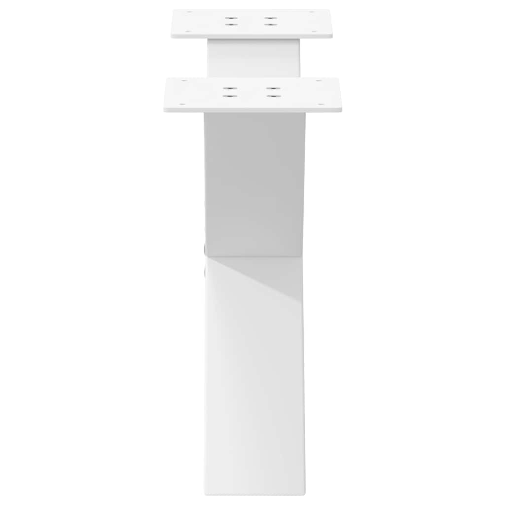 sofabordsben X-formet 2 stk. hvid 50x(30-31) cm stål