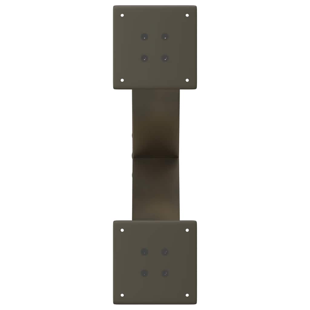 sofabordsben X-formet 2 stk. naturstål 50x(30-31) cm stål
