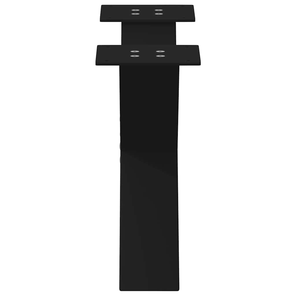 sofabordsben X-formet 2 stk. sort 60 x (30-31) cm stål