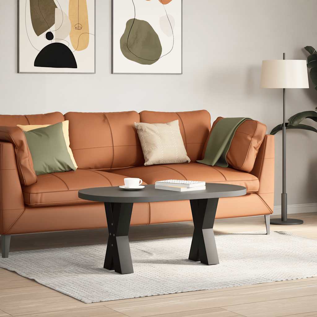 sofabordsben X-formet 2 stk. sort 38 x (42-43) cm stål