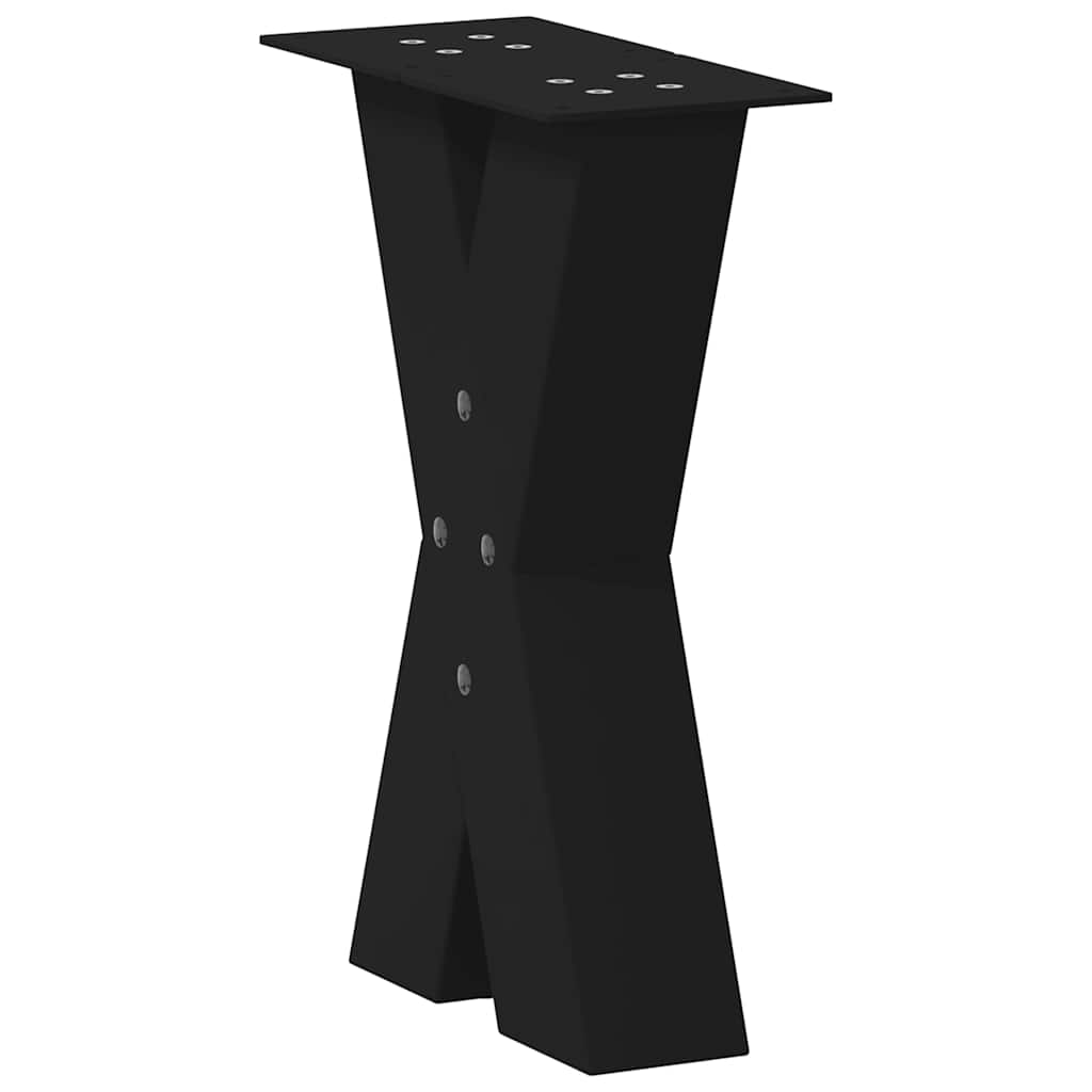 sofabordsben X-formet 2 stk. sort 38 x (42-43) cm stål