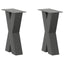 sofabordsben X-formet 2 stk. antracit 38 x (42-43) cm stål