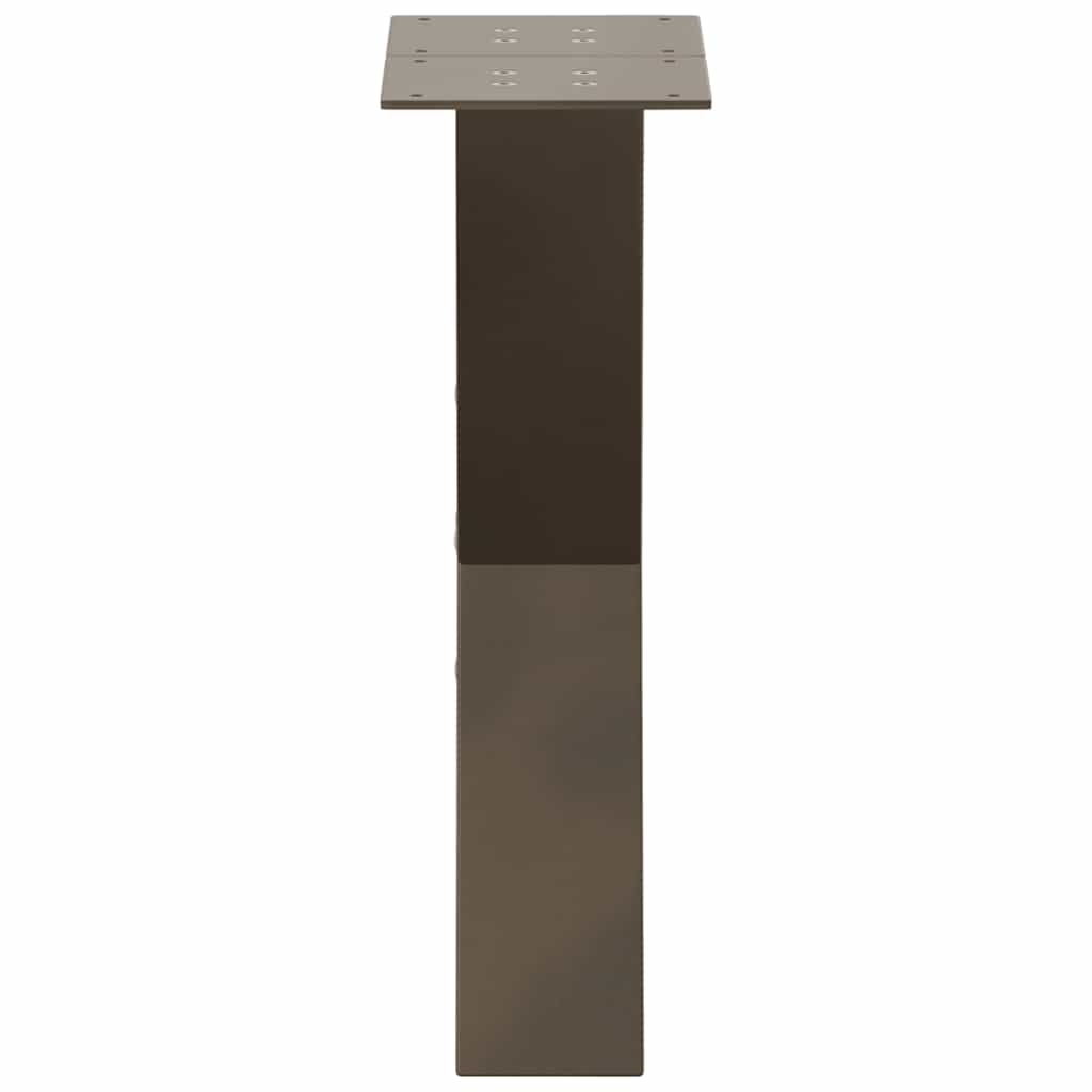 sofabordsben X-formet 2 stk. naturstål 38 x (42-43) cm stål