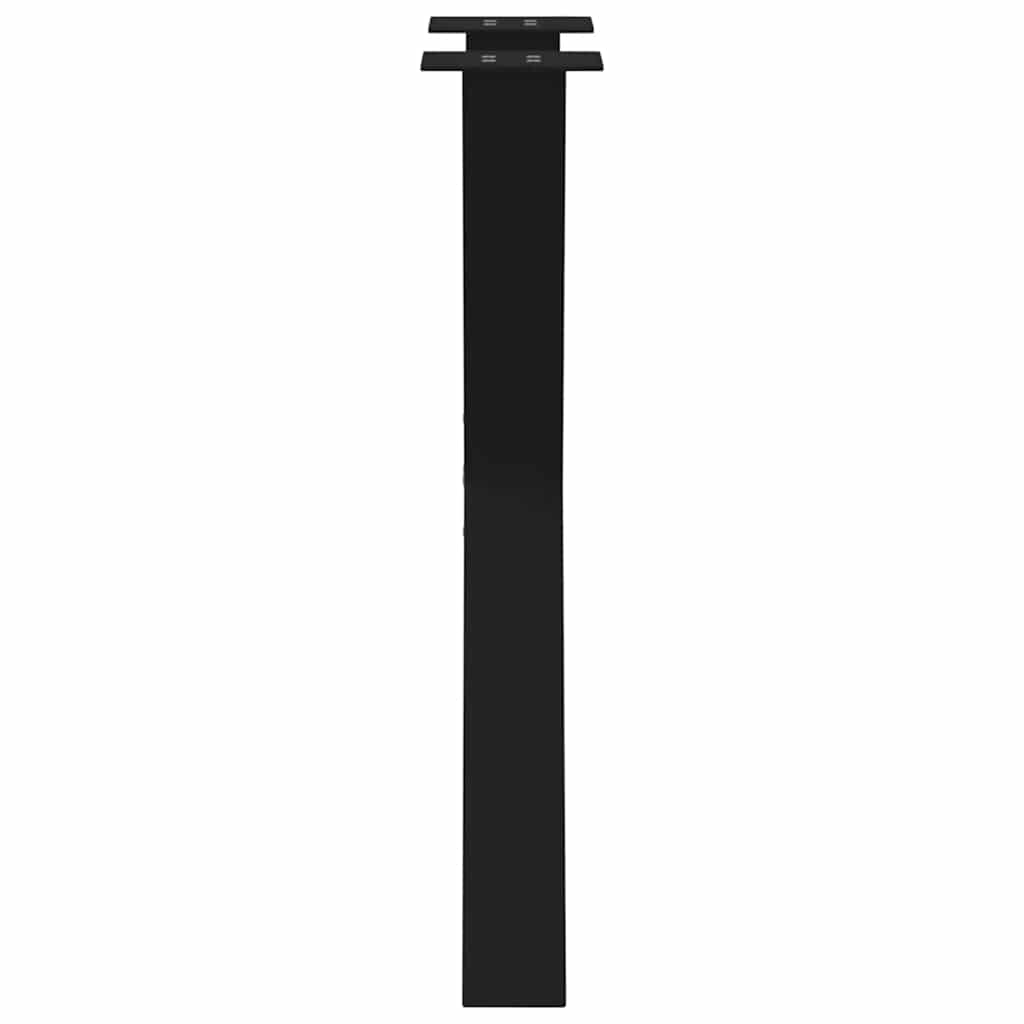 spisebordsben X-formet 2 stk. sort 50x(72-73) cm stål