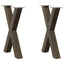 spisebordsben X-formet 2 stk. naturstål 50x(72-73) cm stål