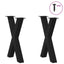 spisebordsben X-formet 2 stk. sort 60 x (72-73) cm stål