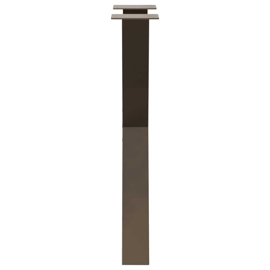 spisebordsben X-formet 2 stk. naturstål 60 x (72-73) cm stål