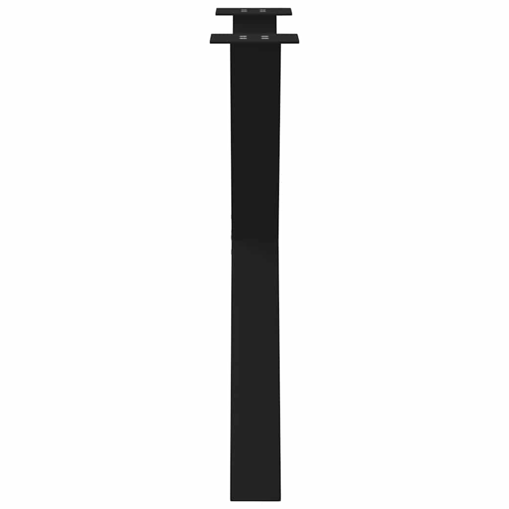 spisebordsben X-formet 2 stk. sort 70 x (72-73) cm stål