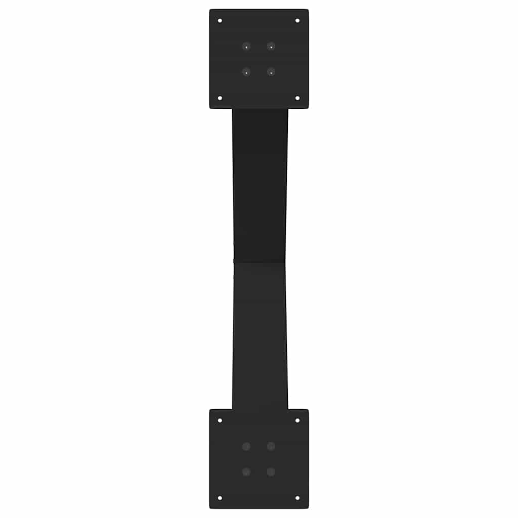 spisebordsben X-formet 2 stk. sort 80x(72-73) cm stål
