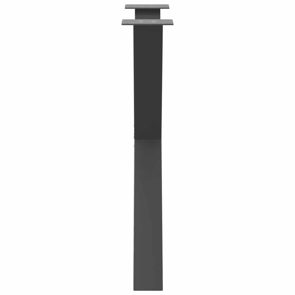 spisebordsben X-formet 2 stk. antracit 80x(72-73) cm stål