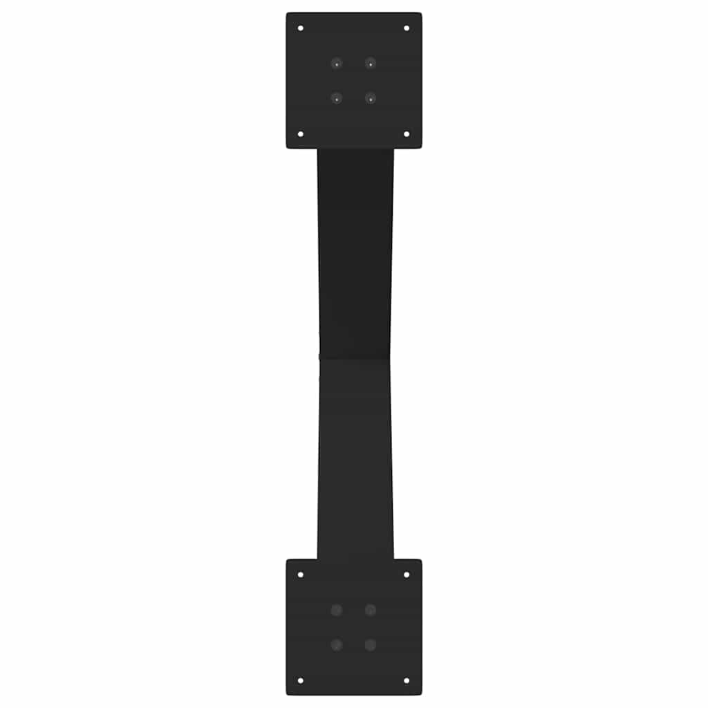 spisebordsben X-formet 3 stk. sort 80 x (72-73) cm stål