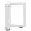 sofabordsben T-formet 2 stk. hvid 30x25x(30-31) cm stål