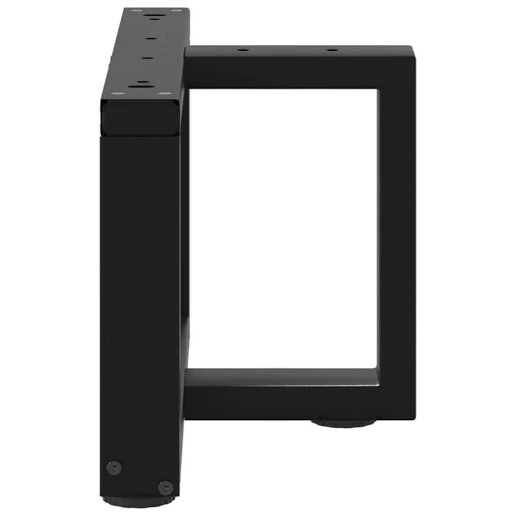 sofabordsben T-formet 2 stk. sort 40x25x(30-31) cm stål