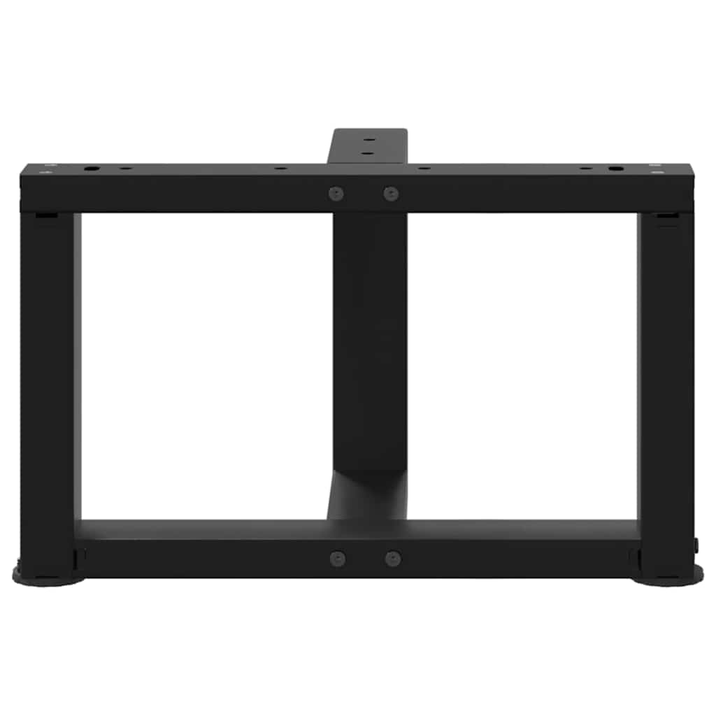 sofabordsben T-formet 2 stk. sort 40x25x(30-31) cm stål