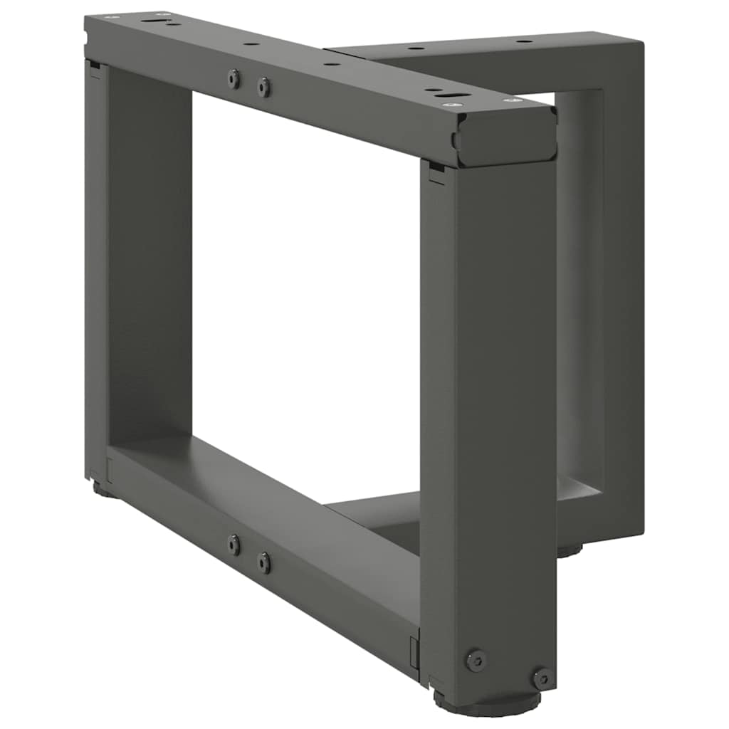 sofabordsben T-formet 2 stk. antracit 40x25x(30-31) cm stål