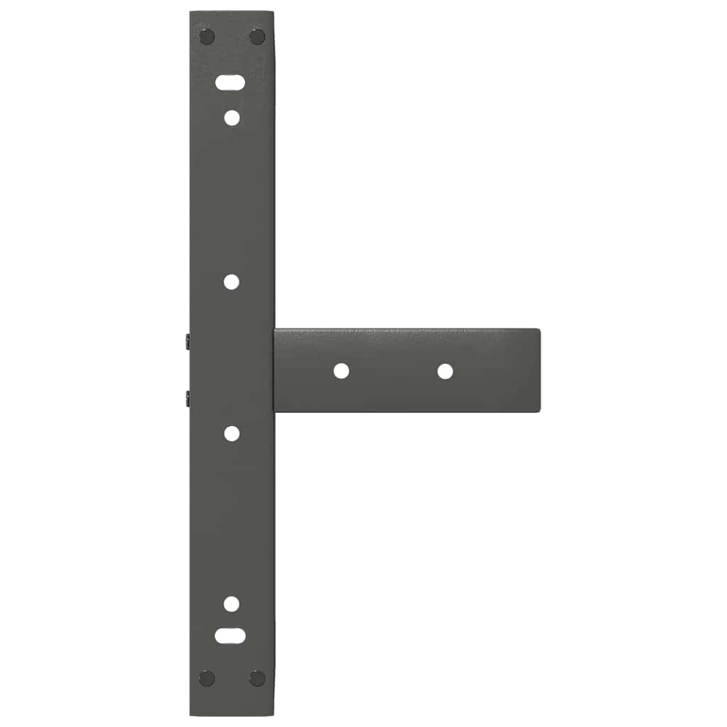 sofabordsben T-formet 2 stk. antracit 40x25x(30-31) cm stål