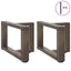 sofabordsben T-formet 2 stk. sort 40x25x(30-31) cm stål