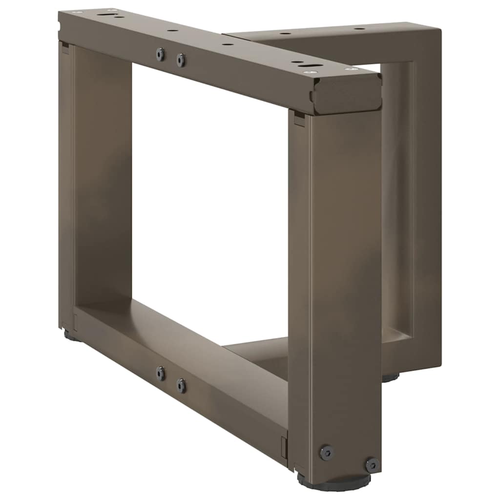 sofabordsben T-formet 2 stk. sort 40x25x(30-31) cm stål
