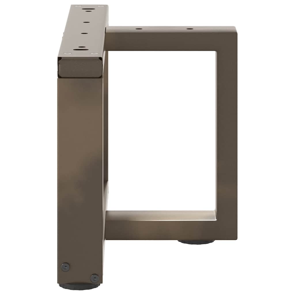 sofabordsben T-formet 2 stk. sort 50x25x(30-31) cm stål