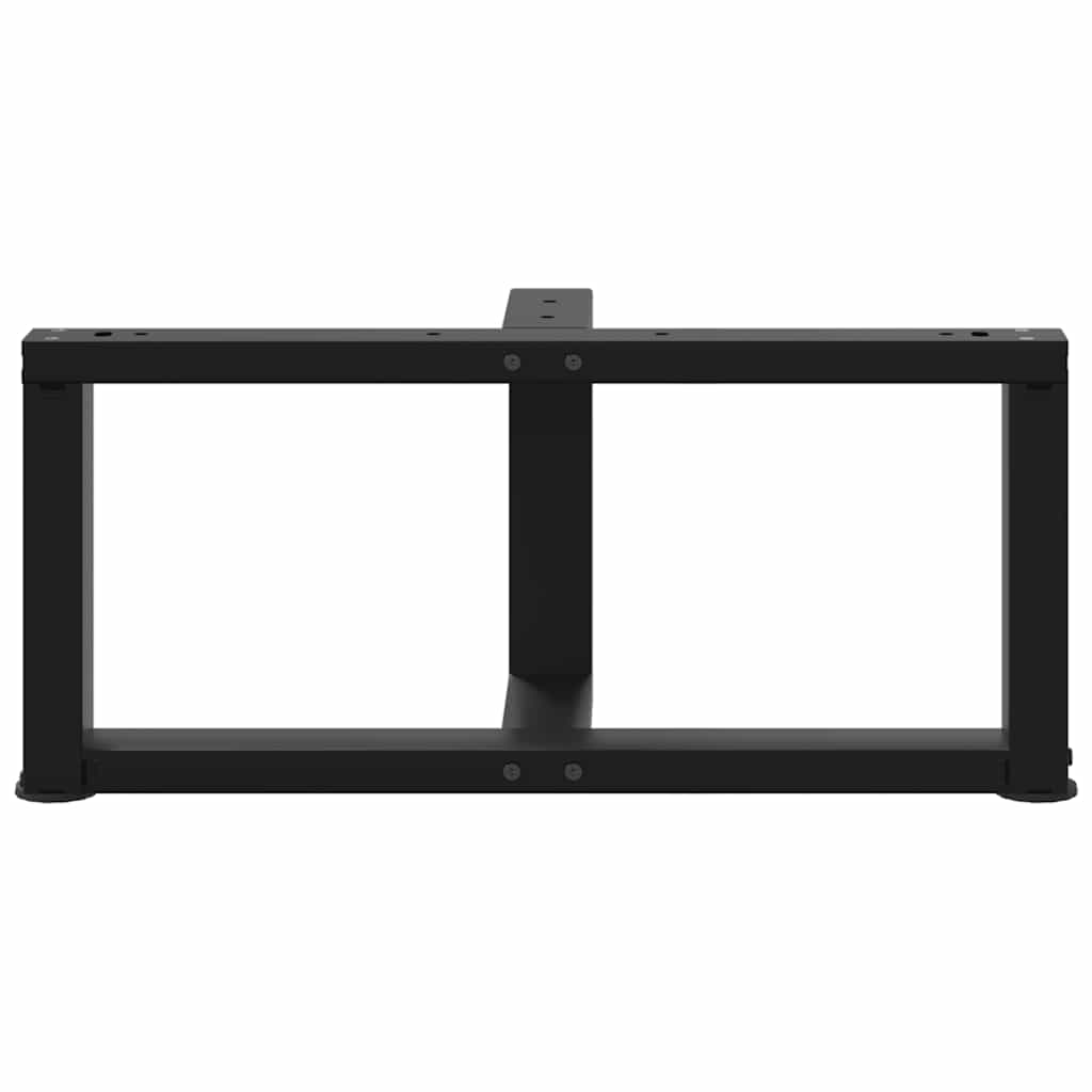 sofabordsben T-formet 2 stk. sort 60x25x(30-31) cm stål
