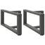 sofabordsben T-formet 2 stk. antracit 60x25x(30-31) cm stål