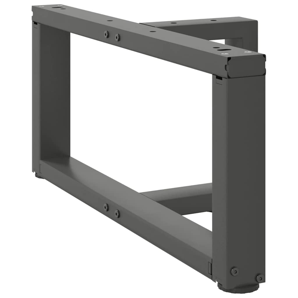 sofabordsben T-formet 2 stk. antracit 60x25x(30-31) cm stål