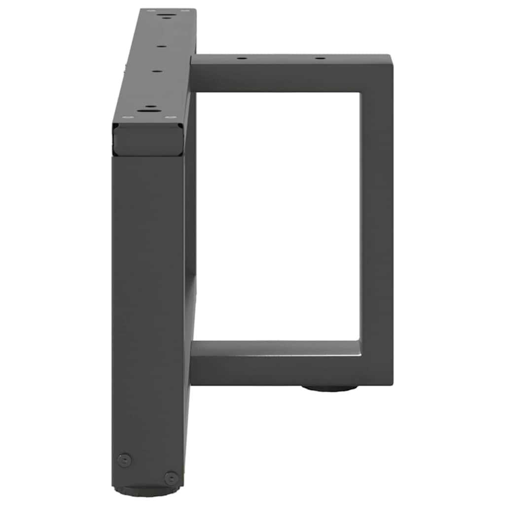 sofabordsben T-formet 2 stk. antracit 60x25x(30-31) cm stål