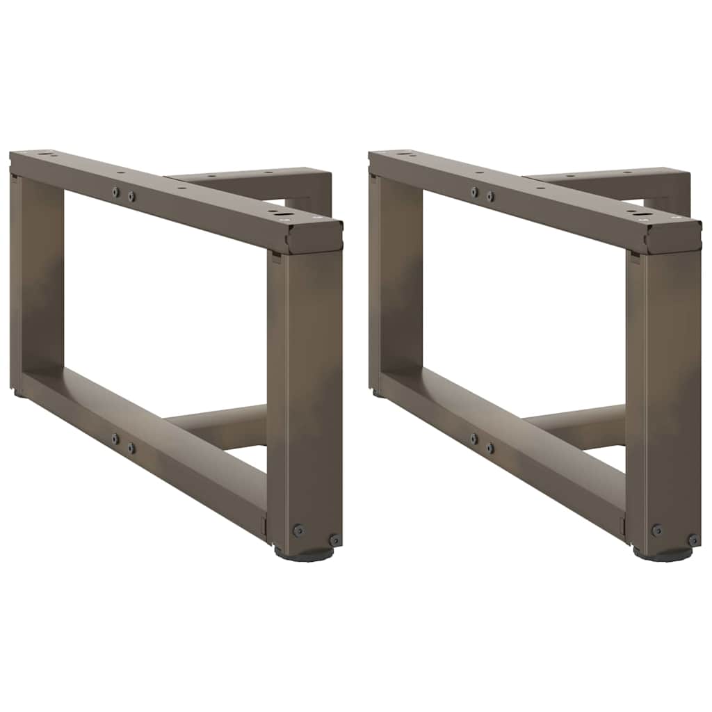 sofabordsben T-formet 2 stk. sort 60x25x(30-31) cm stål