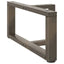 sofabordsben T-formet 2 stk. sort 60x25x(30-31) cm stål