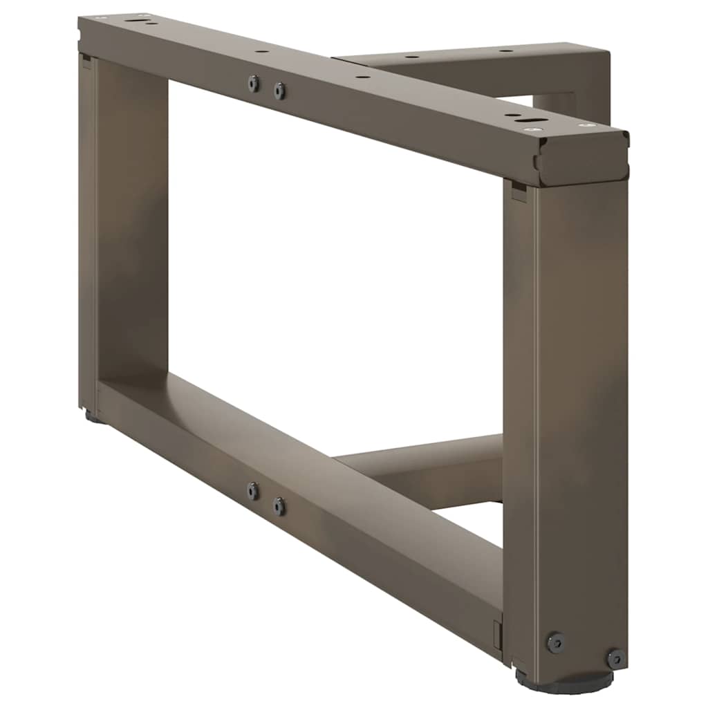 sofabordsben T-formet 2 stk. sort 60x25x(30-31) cm stål