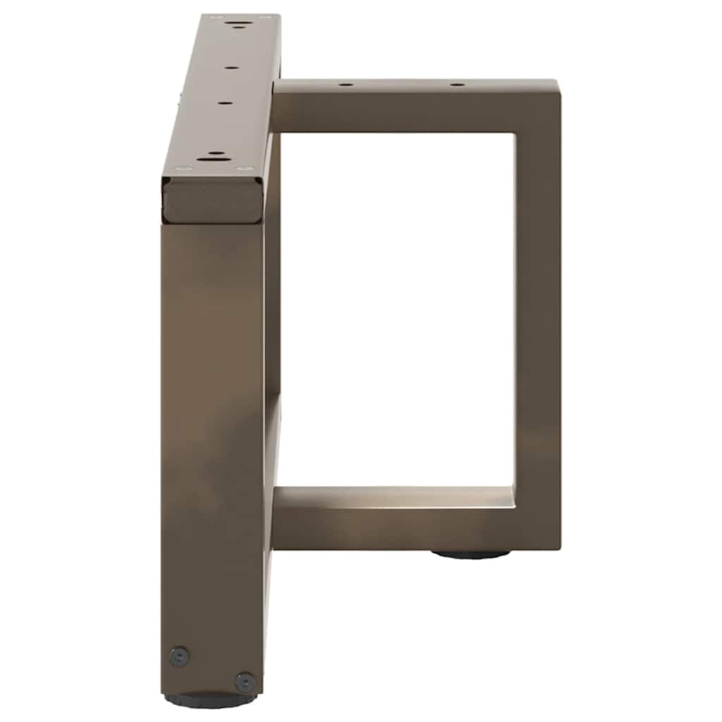 sofabordsben T-formet 2 stk. sort 60x25x(30-31) cm stål