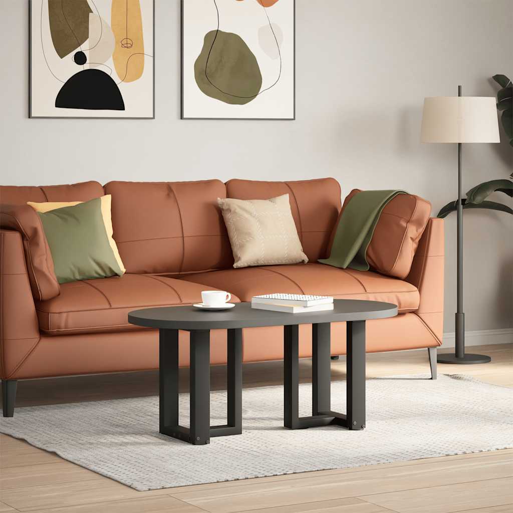 sofabordsben T-formet 2 stk. sort 28x25x(42-43) cm stål