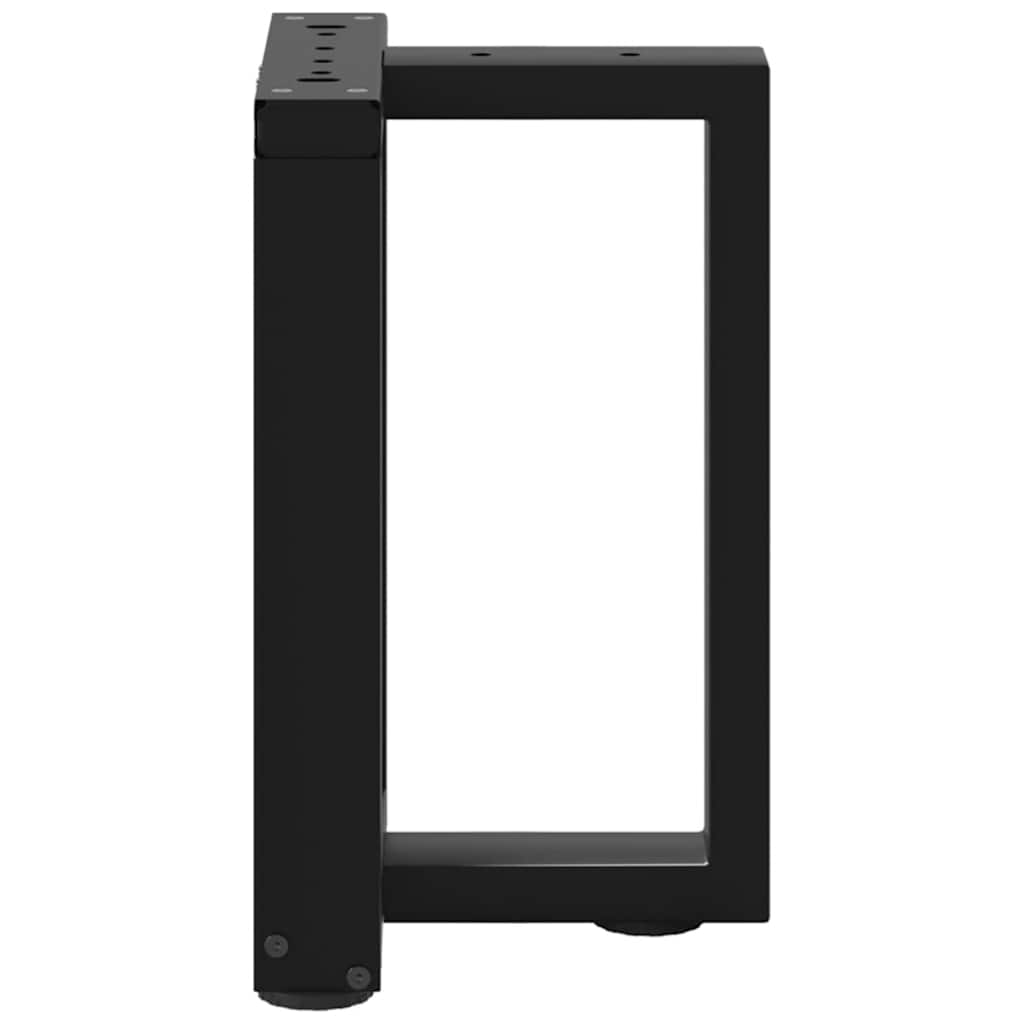 sofabordsben T-formet 2 stk. sort 38x25x(42-43) cm stål