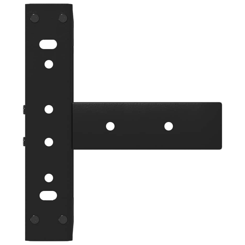 sofabordsben T-formet 2 stk. sort 38x25x(42-43) cm stål