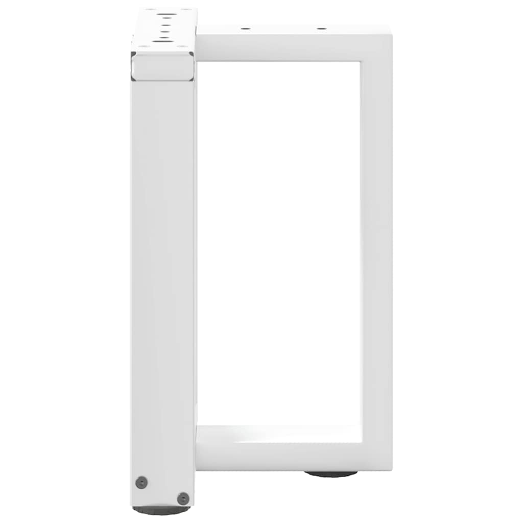 sofabordsben T-formet 2 stk. hvid 38x25x(42-43) cm stål