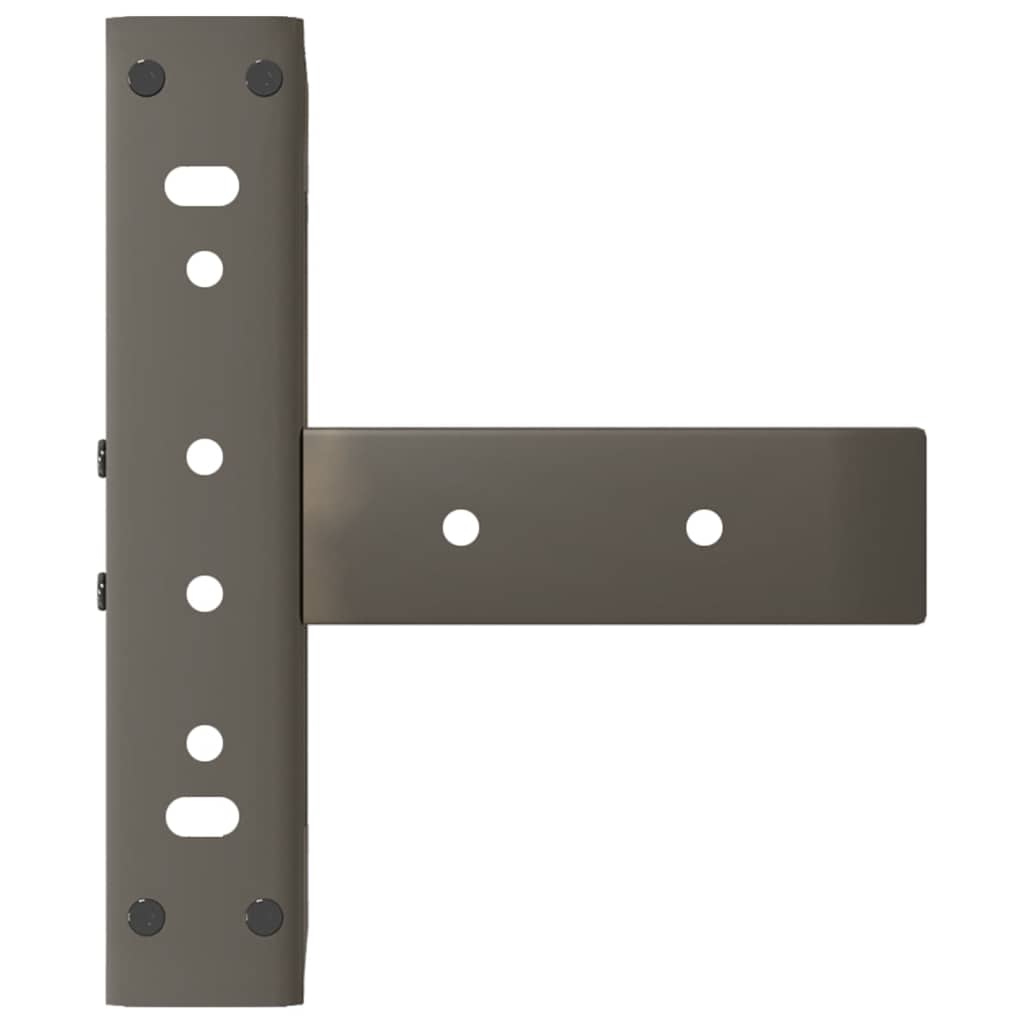 sofabordsben T-formet 2 stk. sort 38x25x(42-43) cm stål