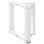sofabordsben T-formet 2 stk. hvid 50x25x(42-43) cm stål