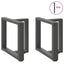 sofabordsben T-formet 2 stk. antracit 50x25x(42-43) cm stål