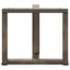 sofabordsben T-formet 2 stk. naturstål 50x25x(42-43) cm stål