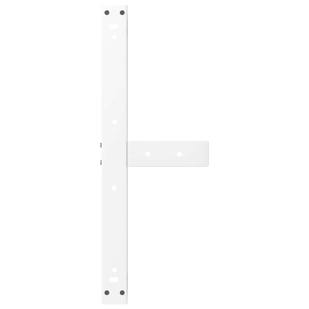 sofabordsben T-formet 2 stk. hvid 60x25x(42-43) cm stål