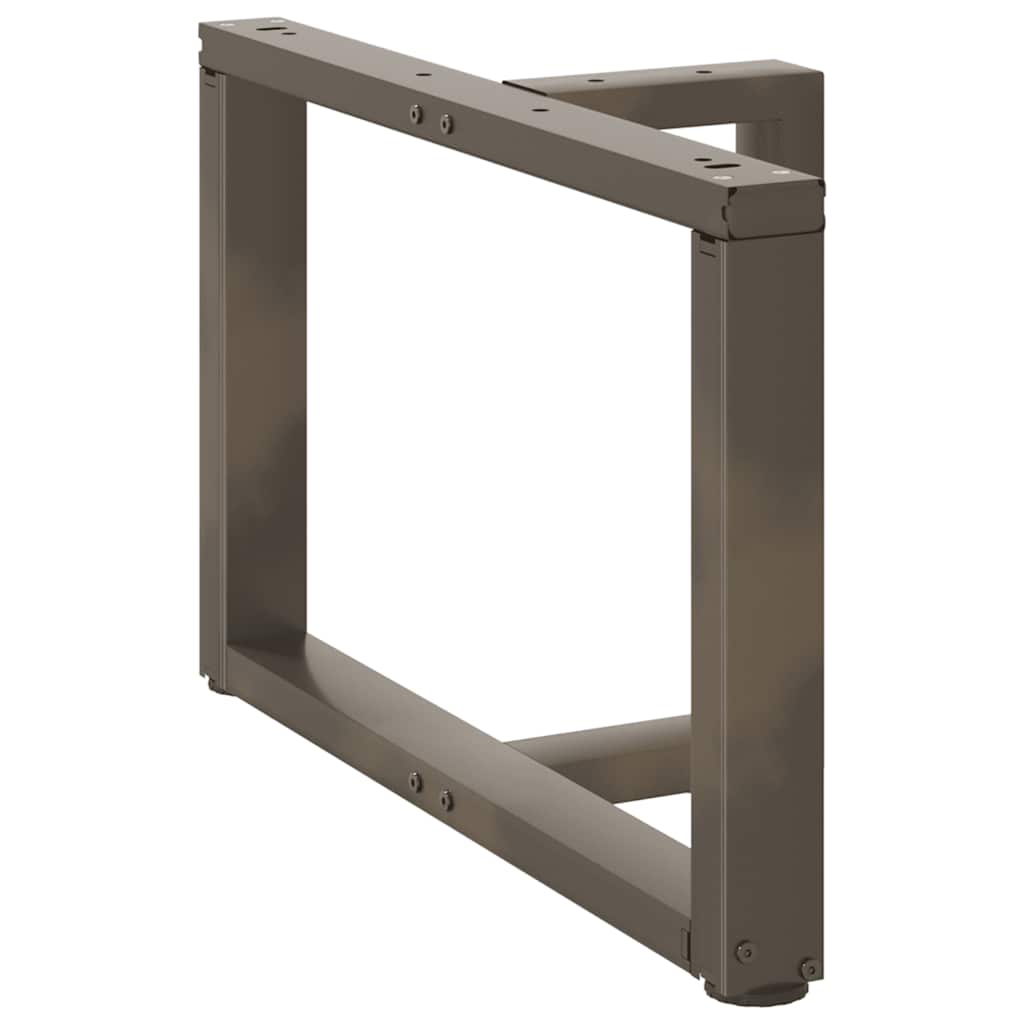 sofabordsben T-formet 2 stk. sort 60x25x(42-43) cm stål