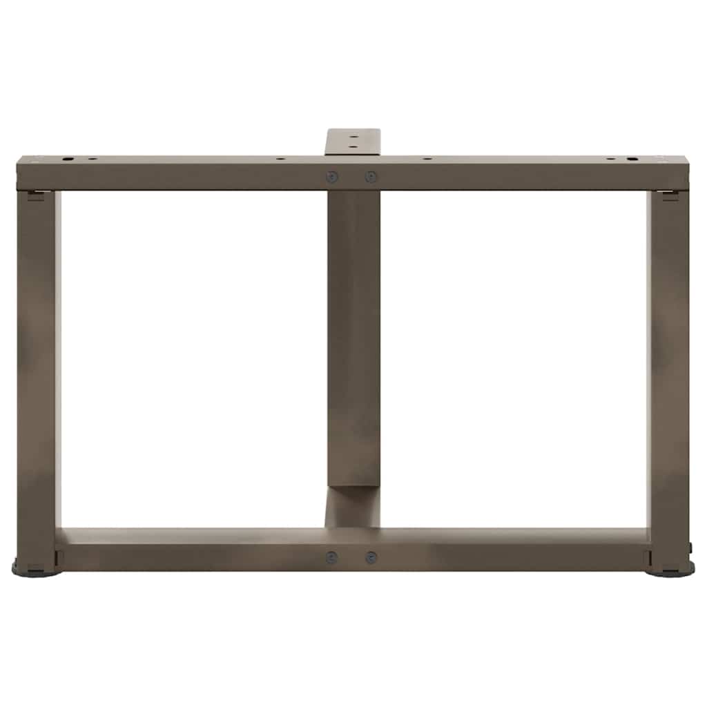 sofabordsben T-formet 2 stk. sort 60x25x(42-43) cm stål